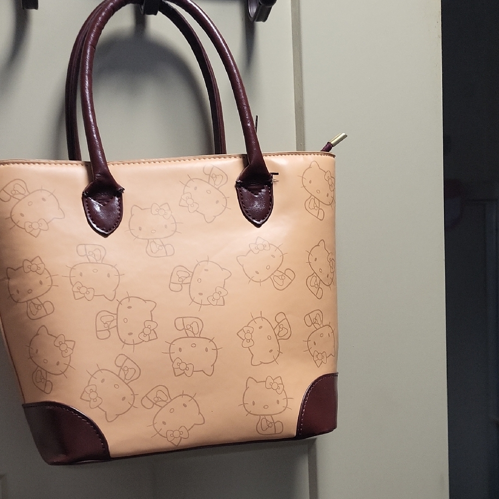 Hello Kitty Beige and Dark Brown Tote